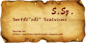 Serfőző Szalviusz névjegykártya